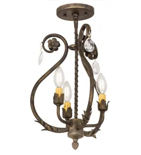 12"W Antonia 3 Lt Victorian Chandelier