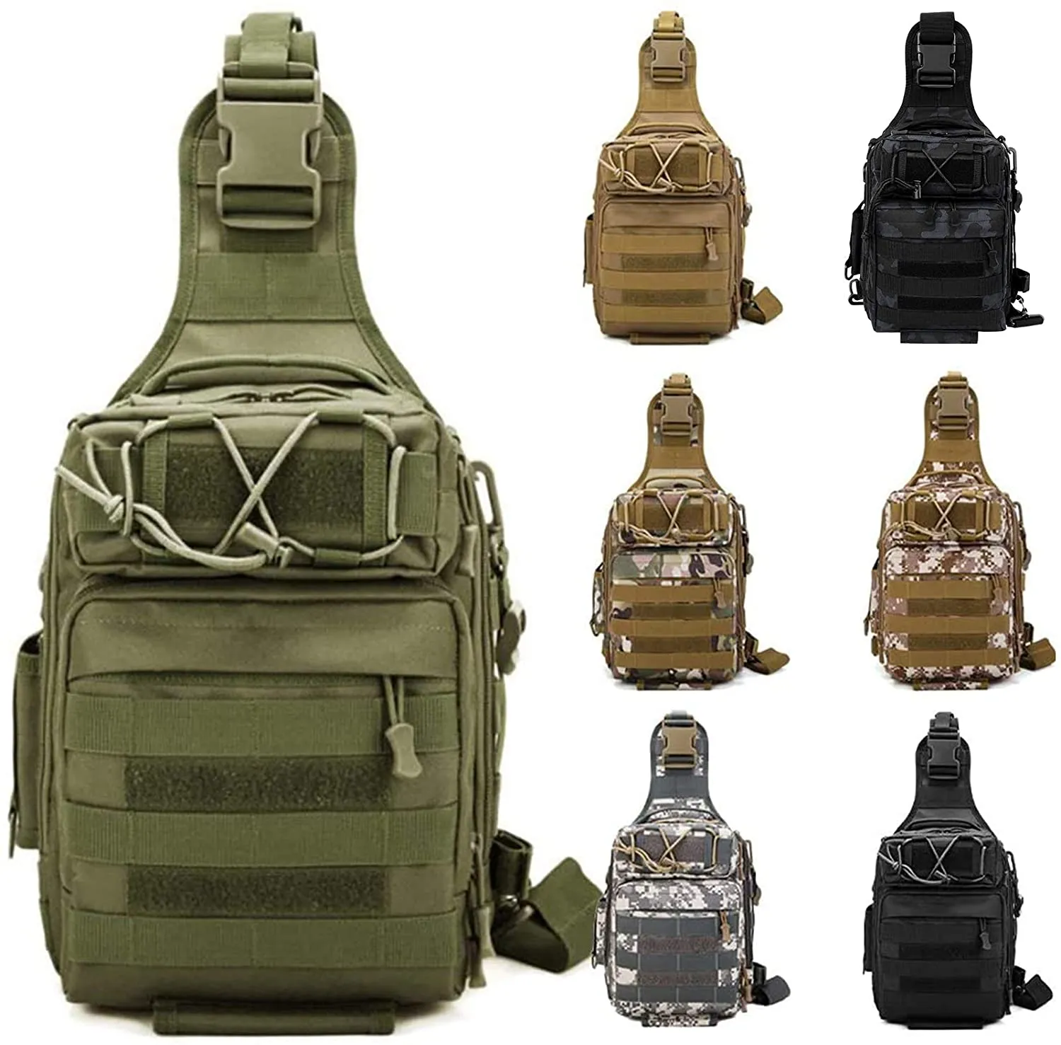 15L Molle Military Tactical Single Shoulder Sling Backpack