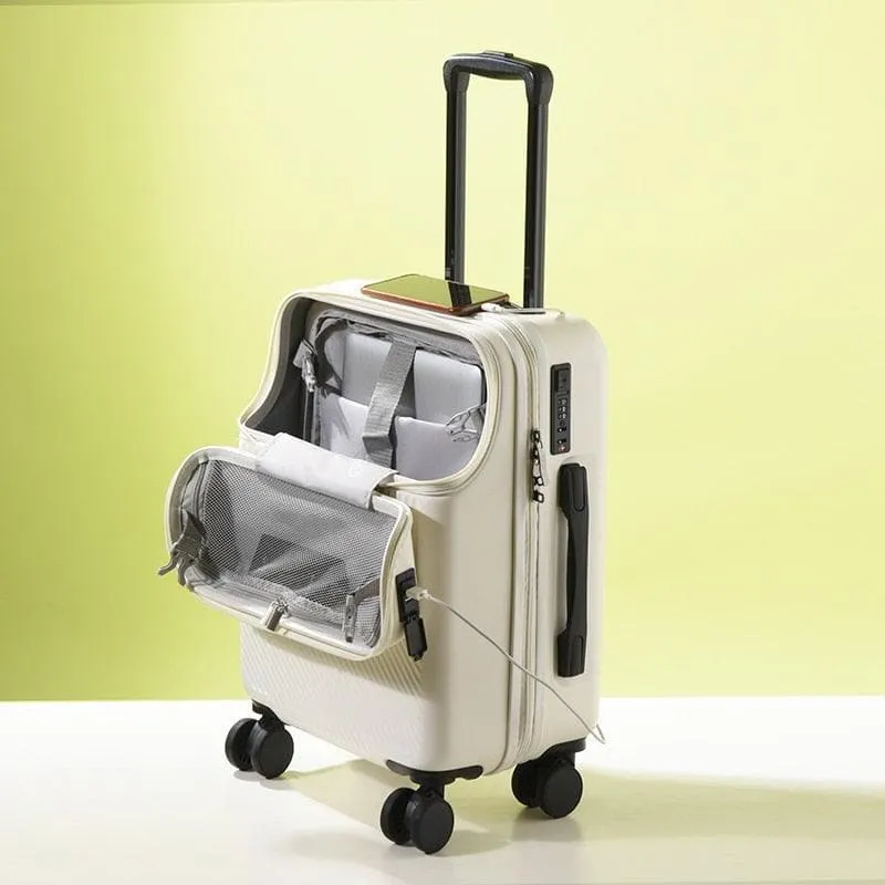 24-Inch Suitcase Front Opening Design with Lock - Lightweight & Spacious