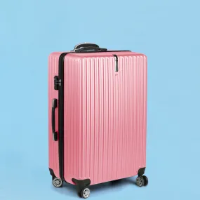 28" Luggage Suitcase Code Lock Hard Shell Travel Carry Bag Trolley - Rose Gold