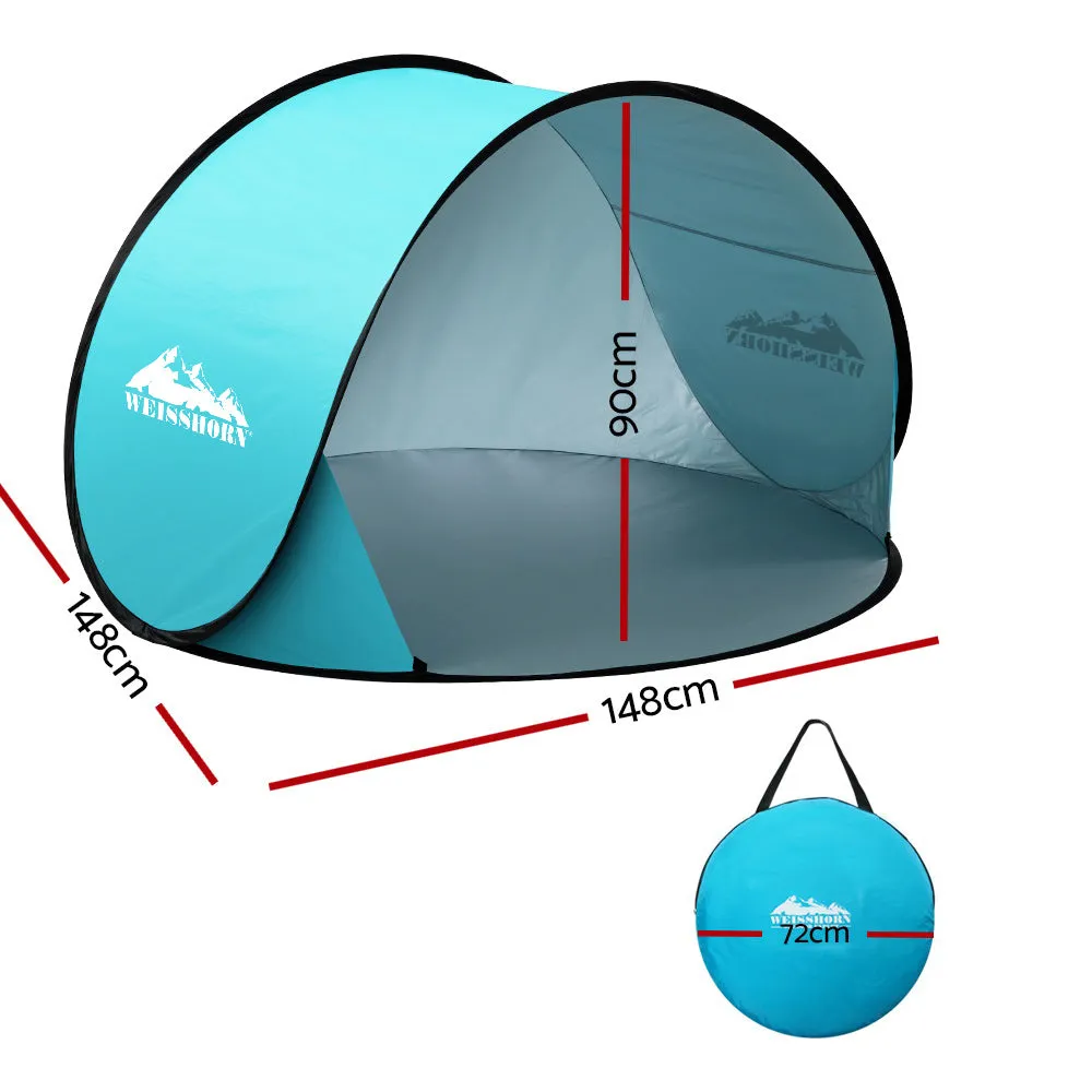 3-Person UV Water-Resistant Pop Up Beach Tent - Weisshorn