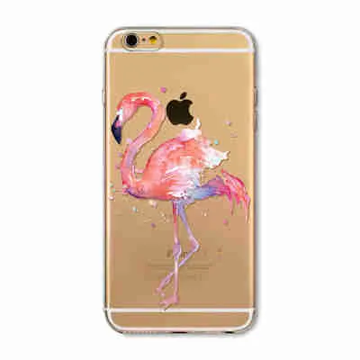 7 6s Animals Transparent Case For Iphone 7 6 6s Floral Paisley Grils Flamingo Love Words Phone Cover TPU Silicone Fundas Cases