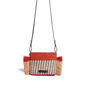 AAKS Hana Mini Tan bag with side fringe detailing