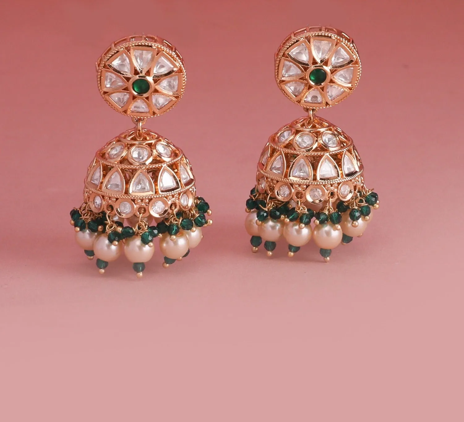 Abelia Kundan Jhumki Earrings