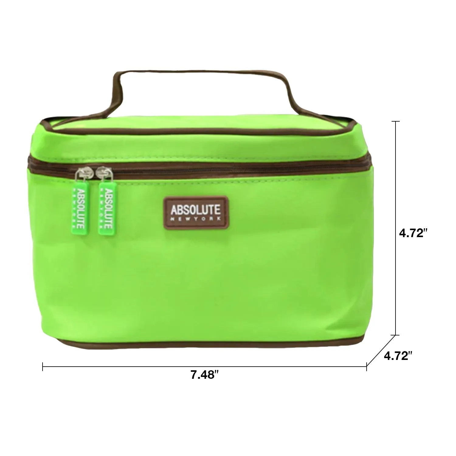 Absolute New York Green Microfiber Makeup Bag