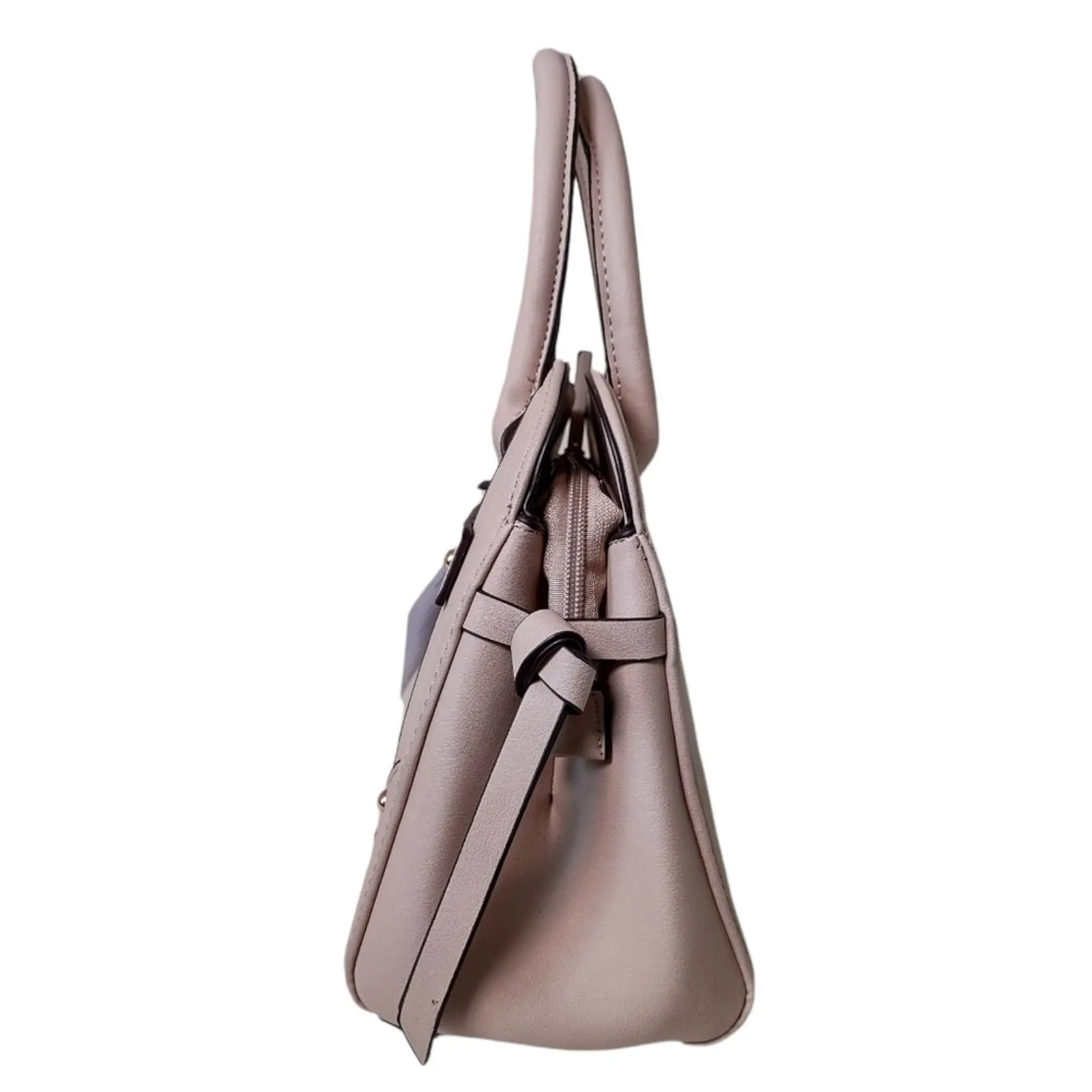 Adrienne Vittadini Garden Bloom Satchel with Shoulder Strap Handbag in Nude