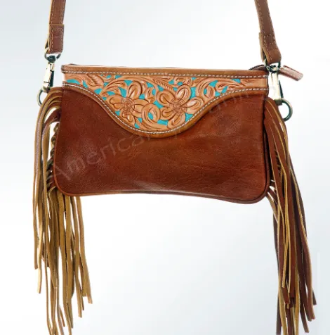 American Darling Leather and Fringe Crossbody