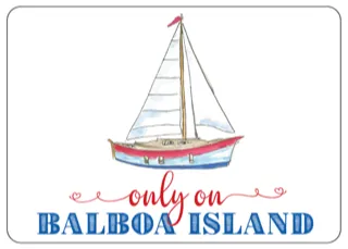 Balboa Island Sailboat Postcard