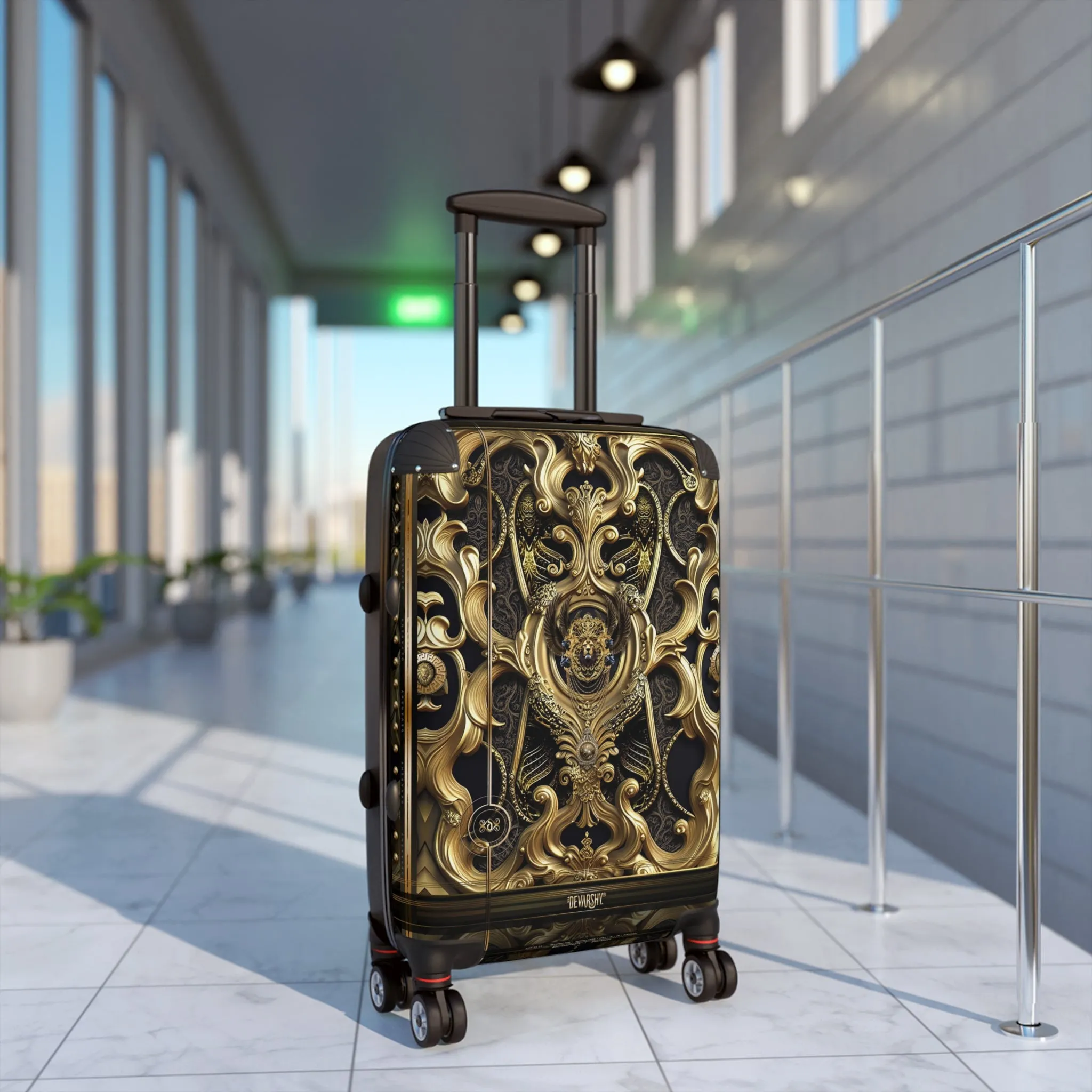 Baroque Kingdom Suitcase Carry-on Suitcase Travel Luggage Golden Decorative Suitcase in 3 Sizes  | RB0079