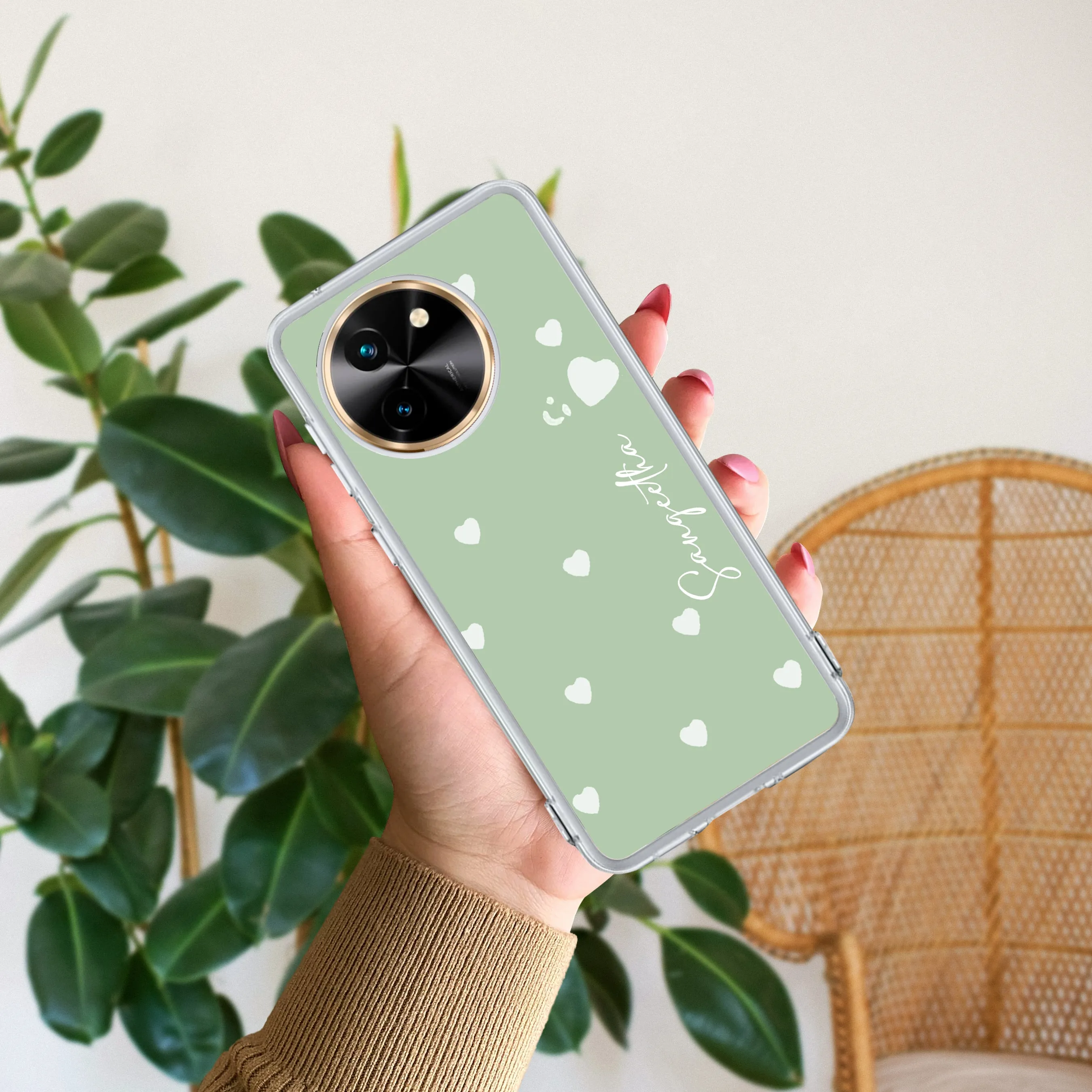 Be Loved Customize Transparent Silicon Case Mint Green For Vivo