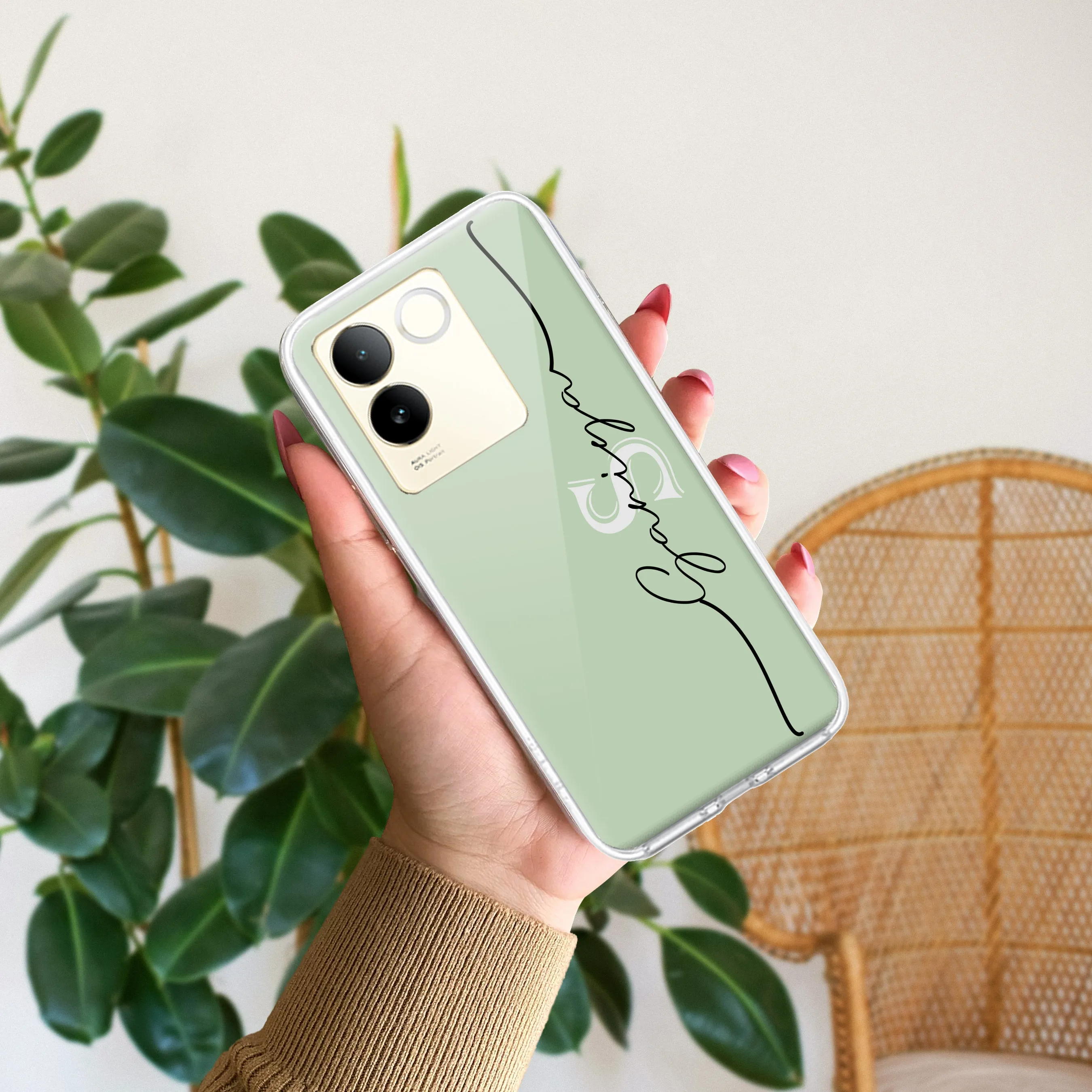 Be Loved Customize Transparent Silicon Case Mint Green For Vivo