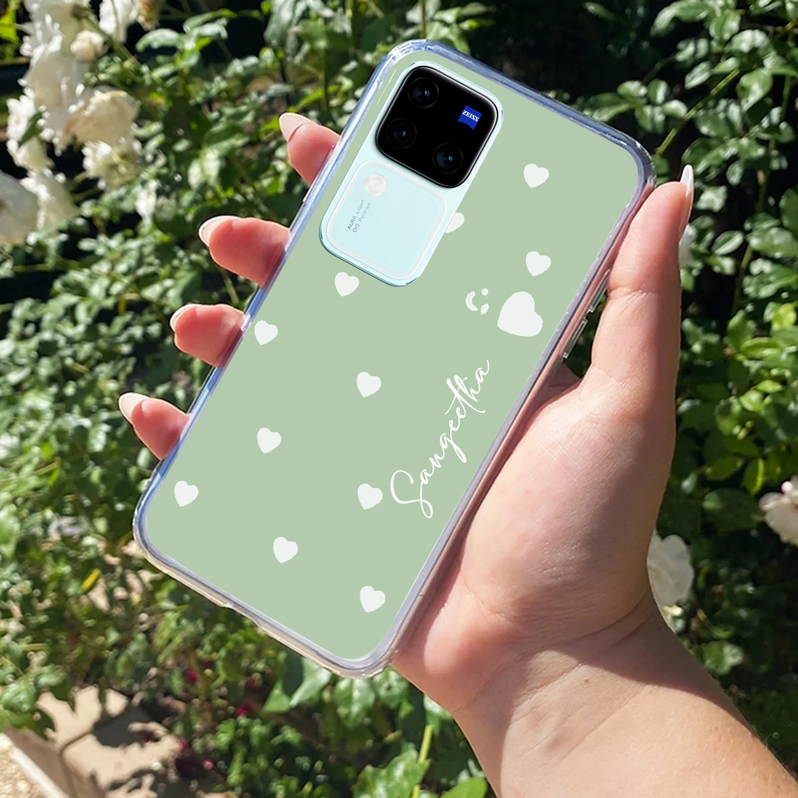 Be Loved Customize Transparent Silicon Case Mint Green For Vivo