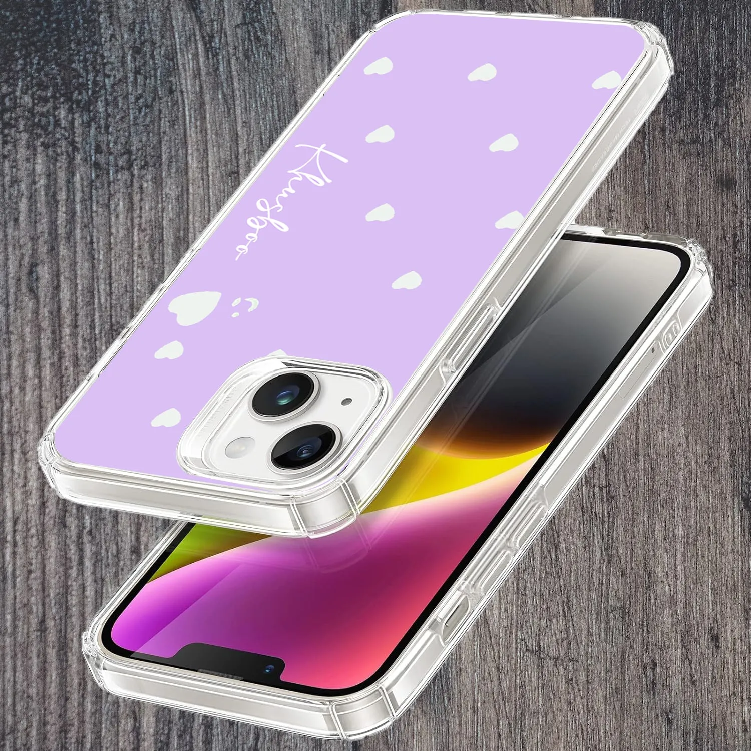 Be Loved Customize Transparent Silicon Case Purple For iQOO