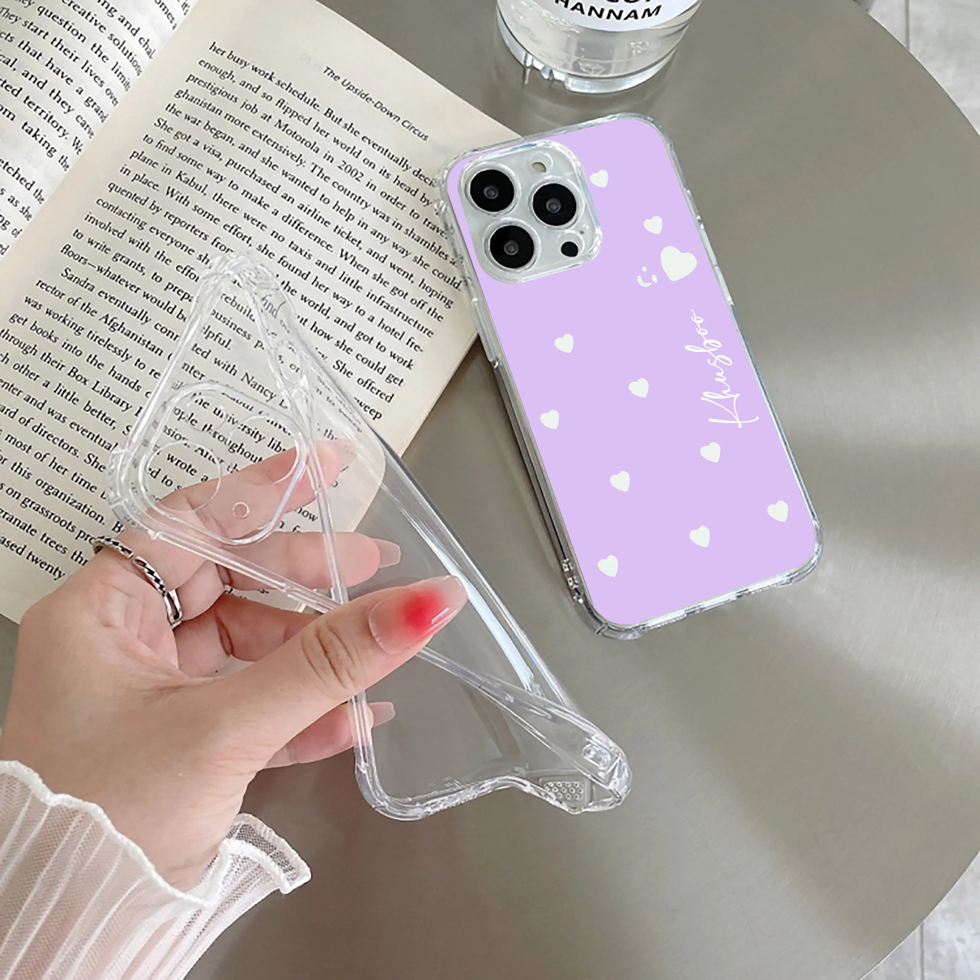 Be Loved Customize Transparent Silicon Case Purple For iQOO