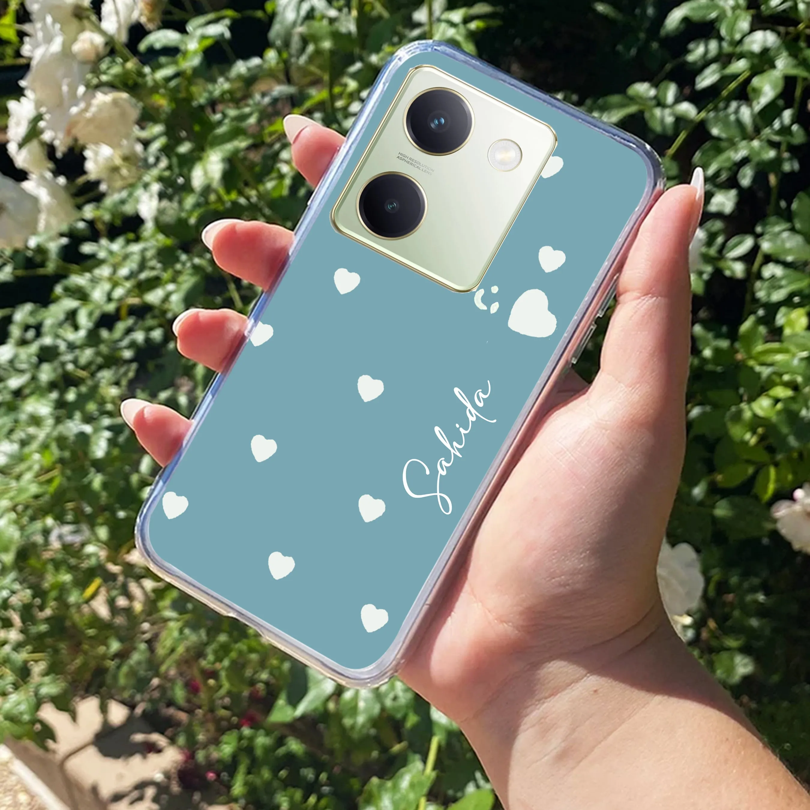 Be Loved Customize Transparent Silicon Case Sky Blue For Vivo