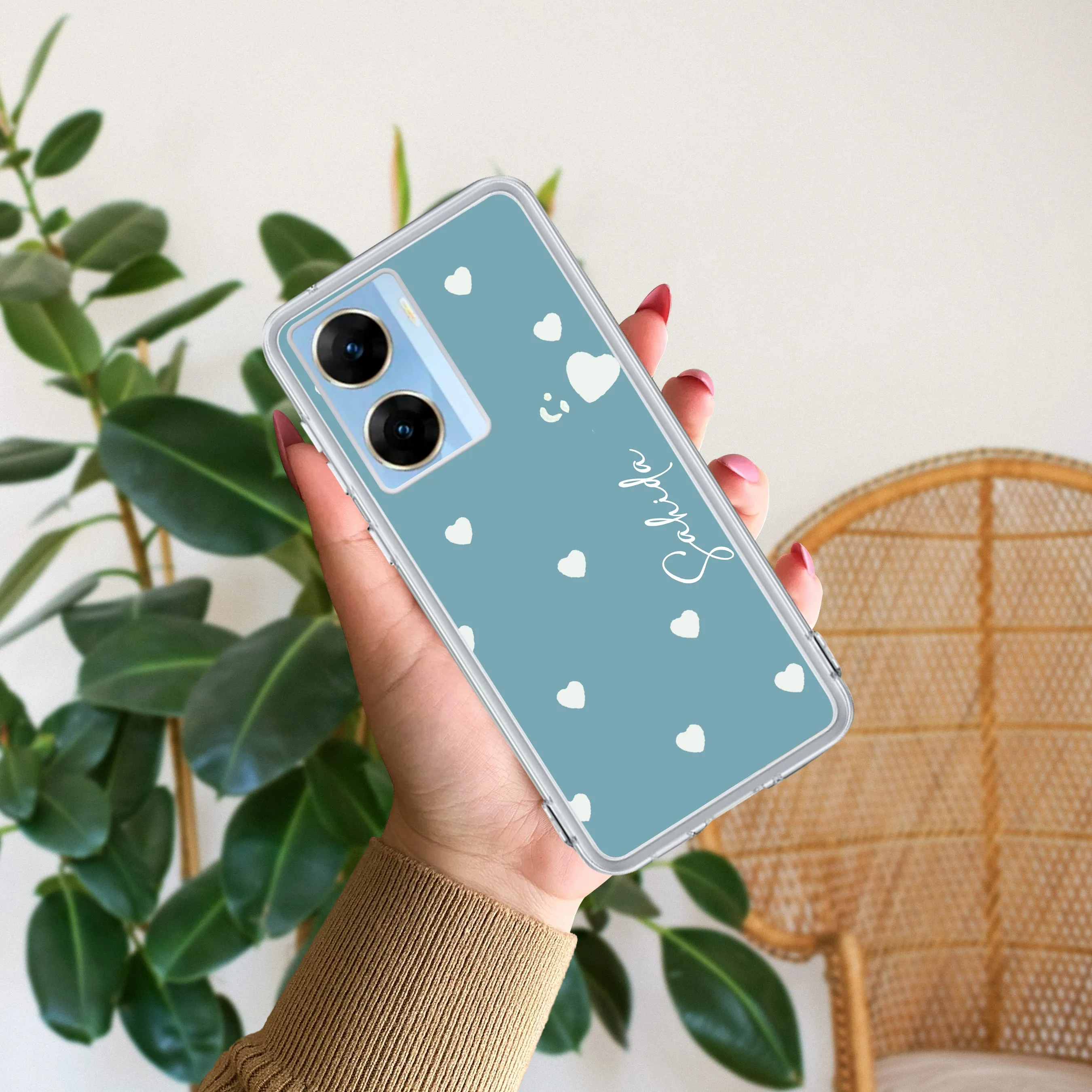 Be Loved Customize Transparent Silicon Case Sky Blue For Vivo