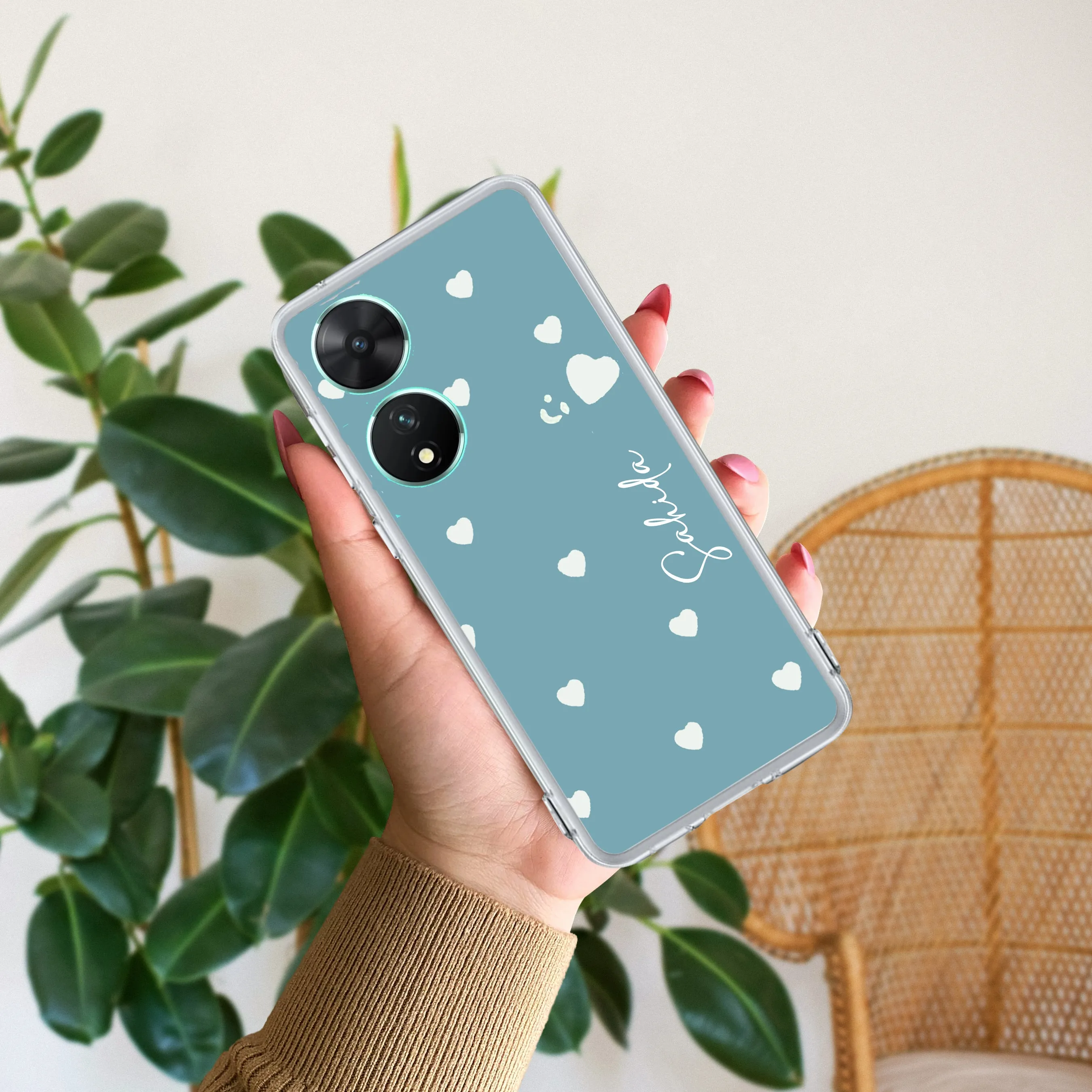 Be Loved Customize Transparent Silicon Case Sky Blue For Vivo