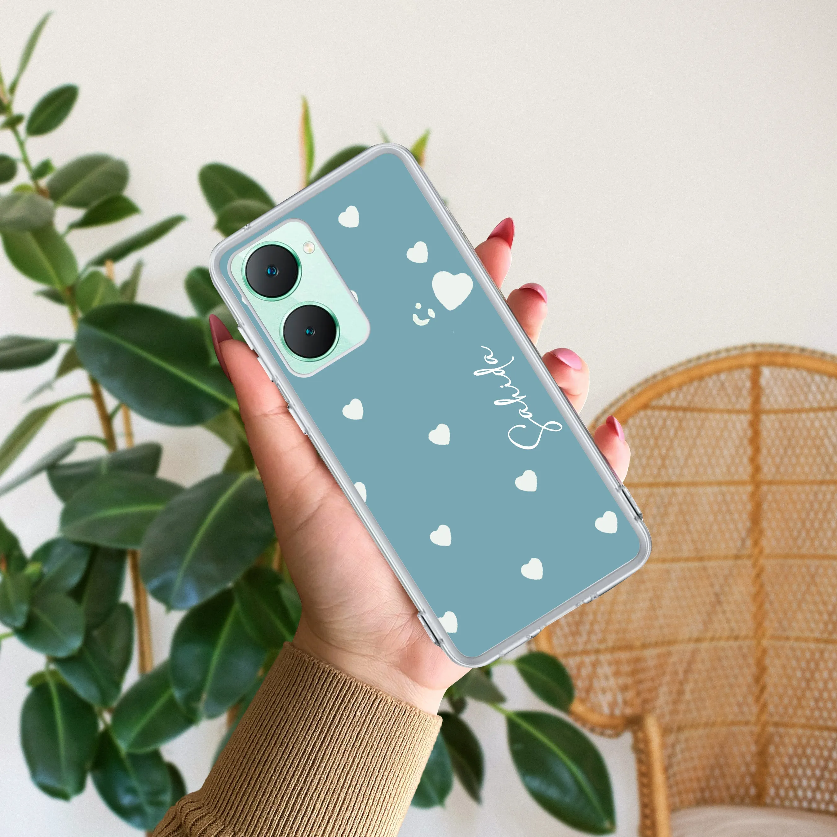 Be Loved Customize Transparent Silicon Case Sky Blue For Vivo