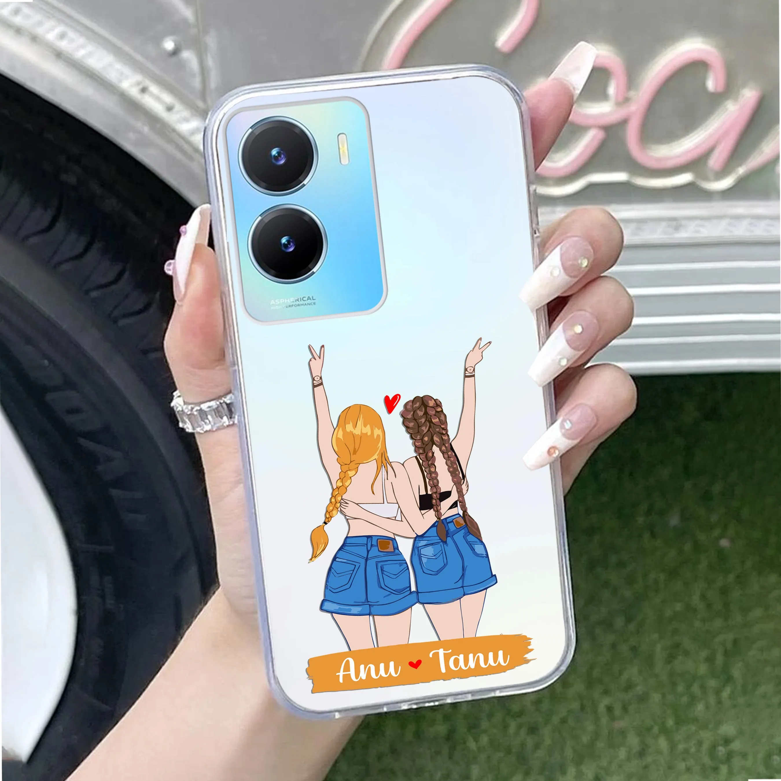 Besties Forever Customize Transparent Silicon Case For Vivo