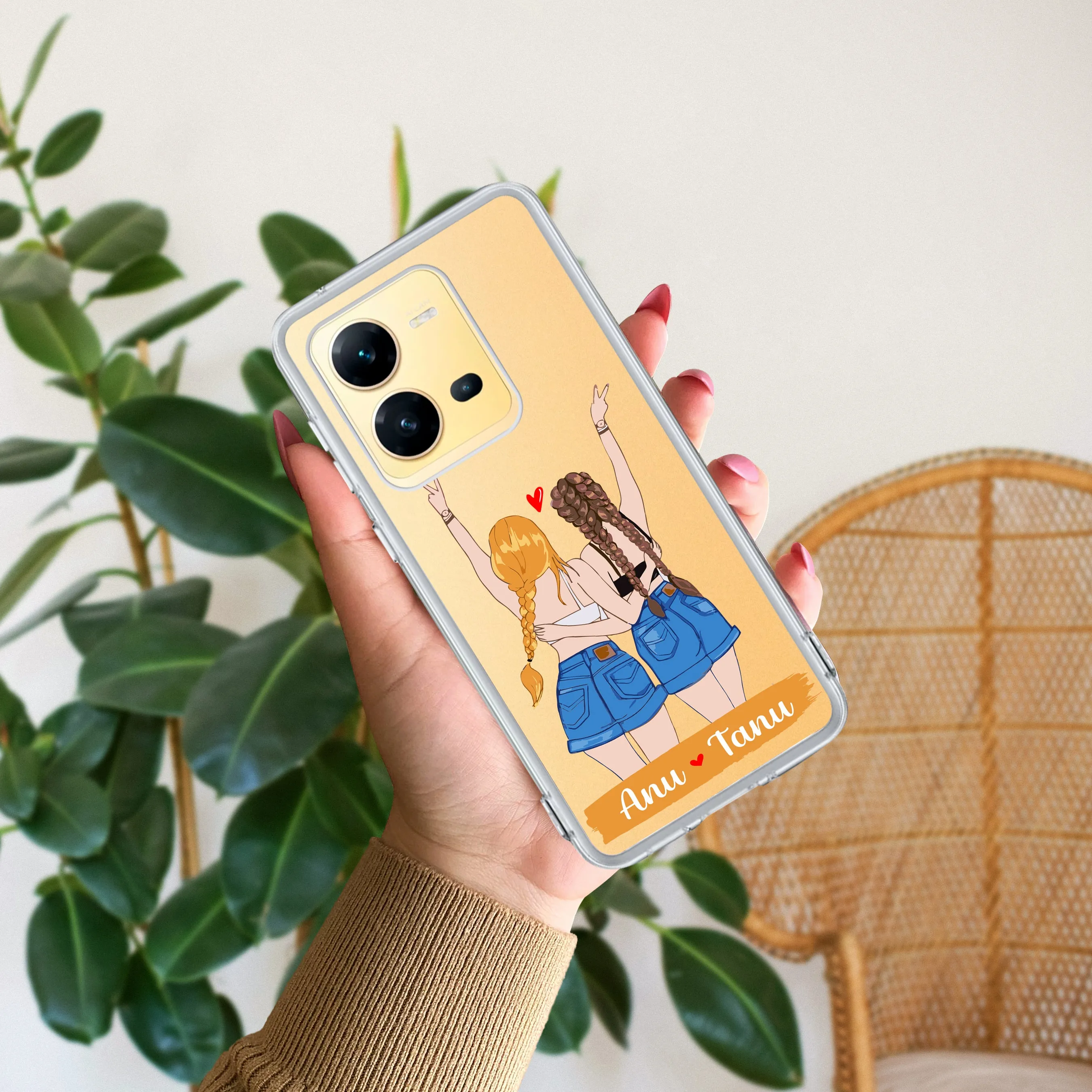 Besties Forever Customize Transparent Silicon Case For Vivo