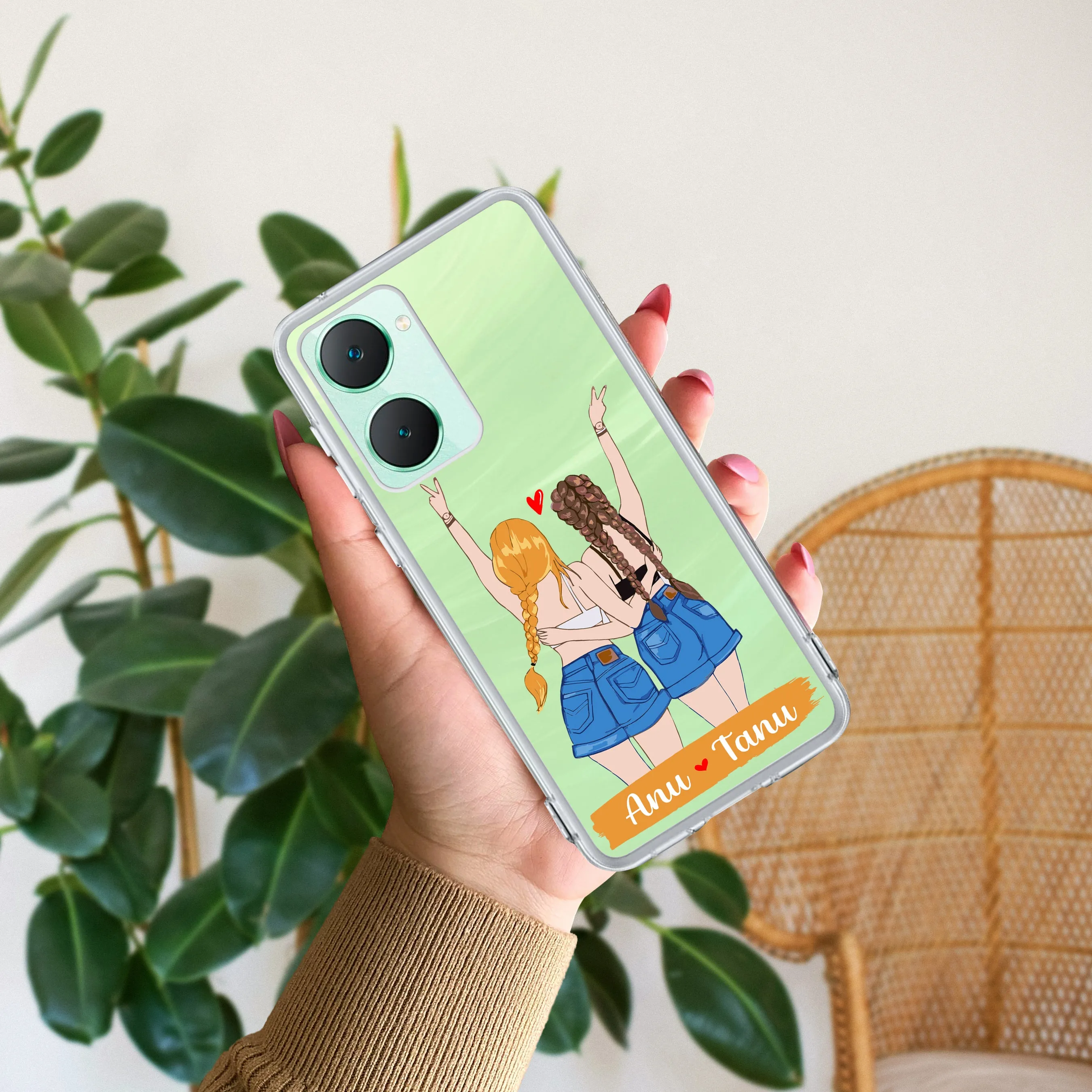 Besties Forever Customize Transparent Silicon Case For Vivo