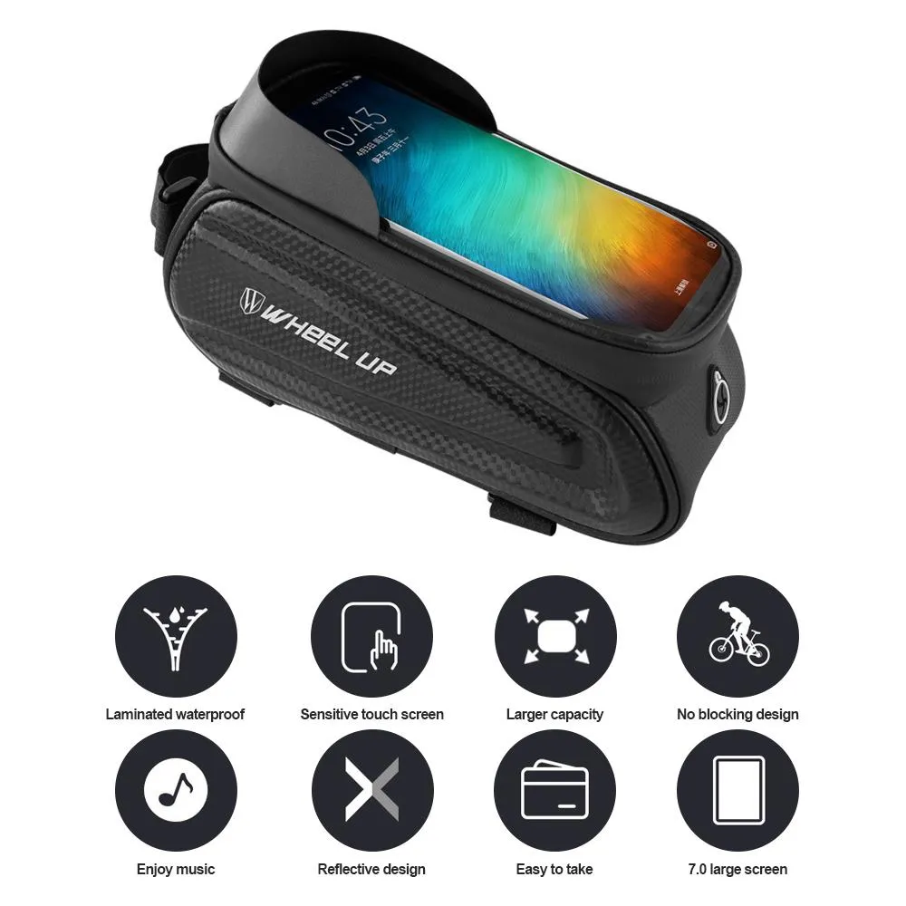 Bicycle Bag Frame Front Bag 6.5in Phone Case Touchscreen Bag