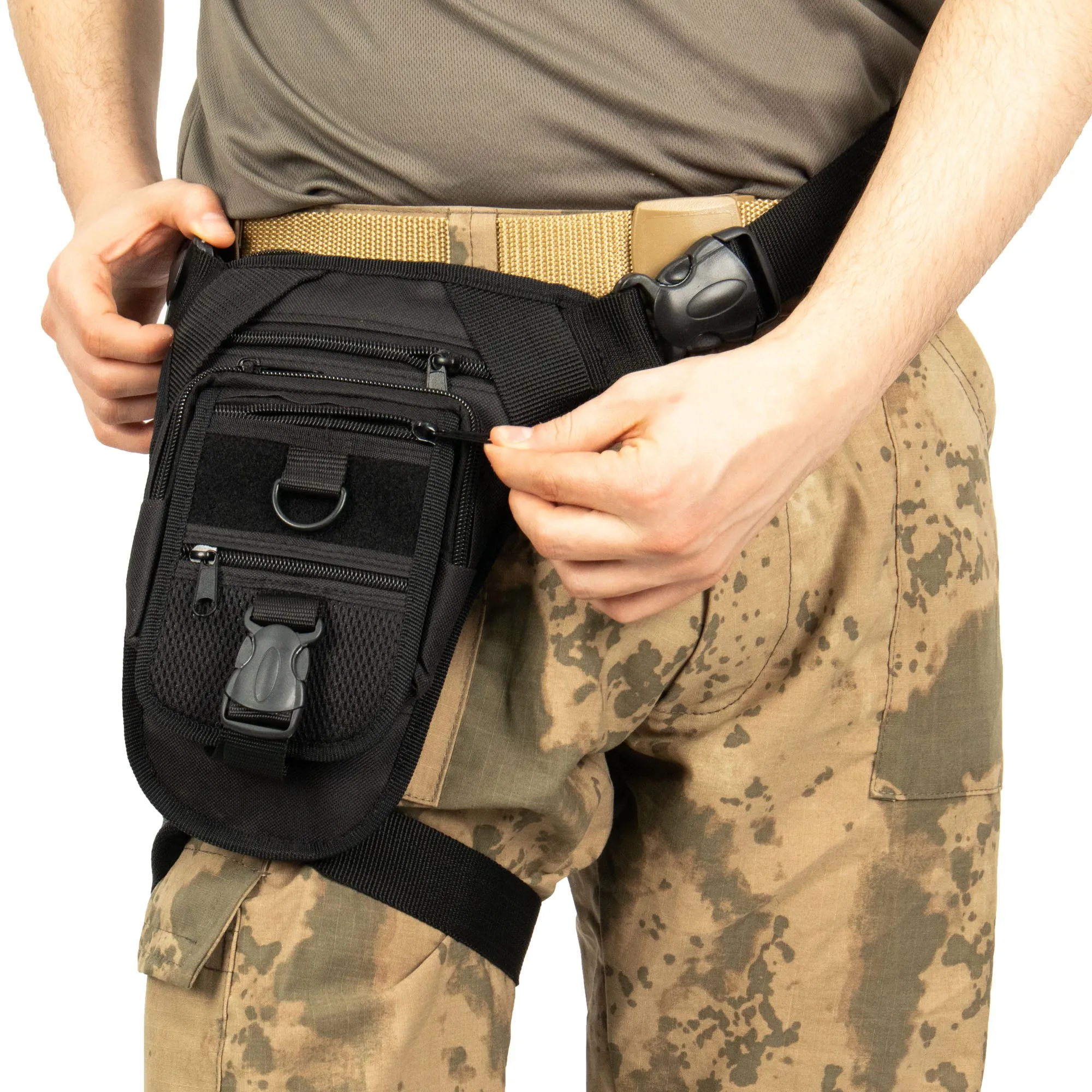 Black Shoulder or Leg Gun Carrying Bag with Strap