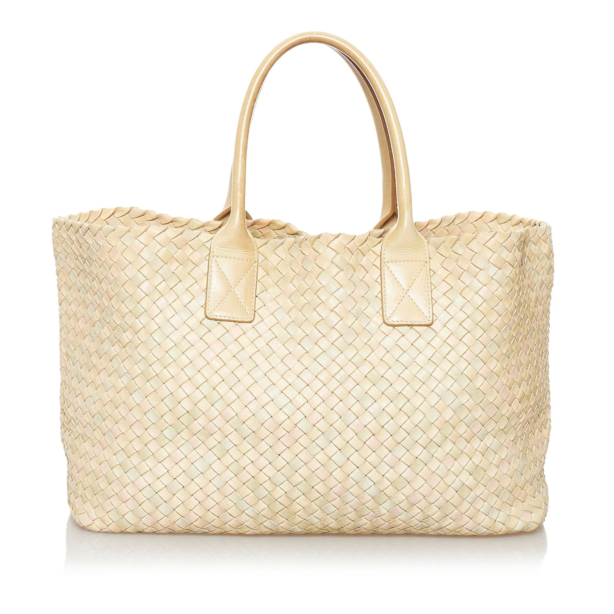 Bottega Veneta Intrecciato Capri Leather Tote Bag (SHG-31386)