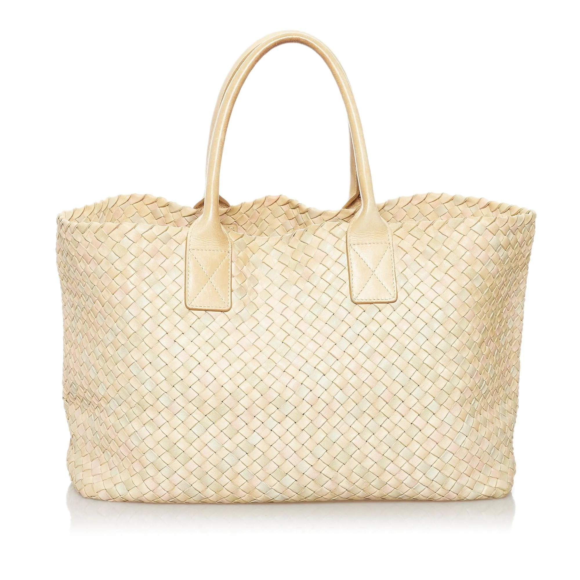 Bottega Veneta Intrecciato Capri Leather Tote Bag (SHG-31386)