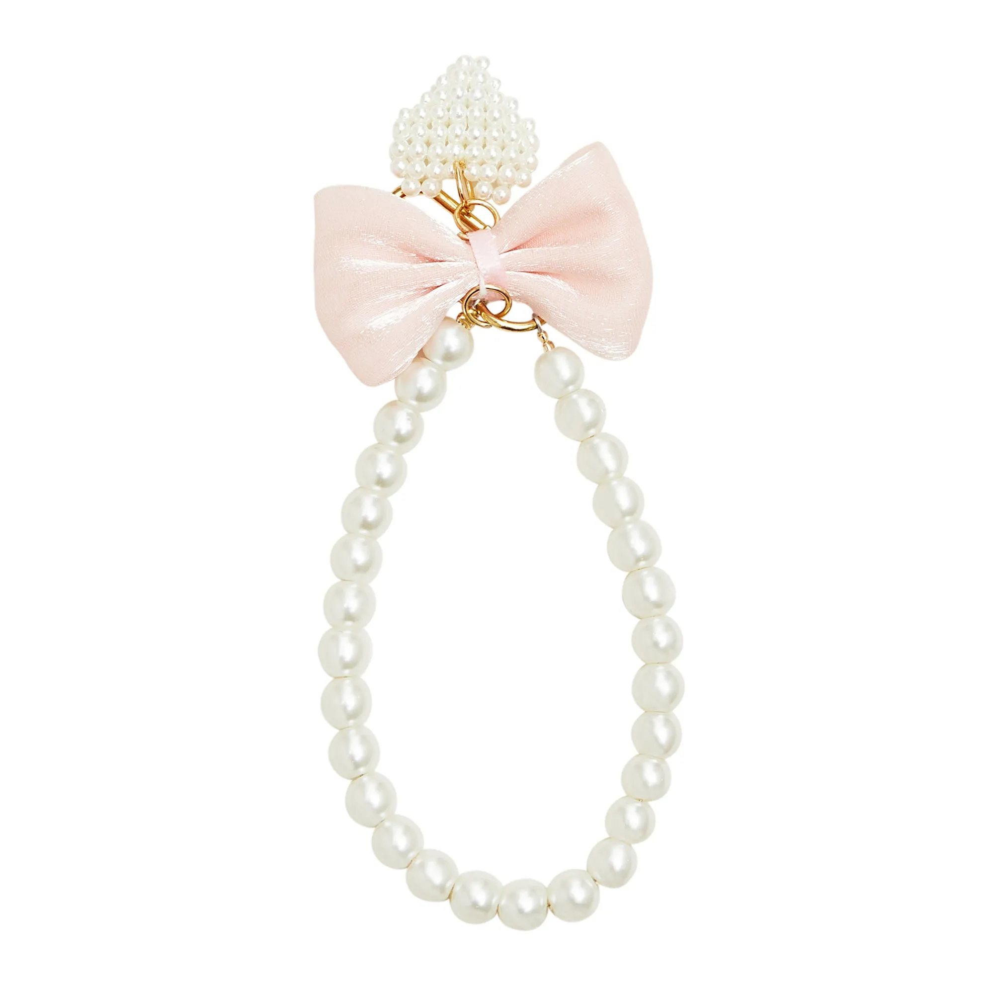 Bowknot Pearl Phone Charm