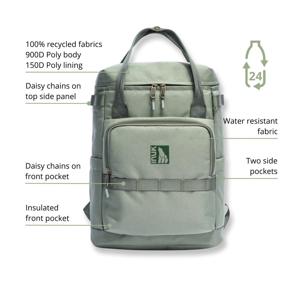 Bucket Backpack - Recycled Materials (19L)