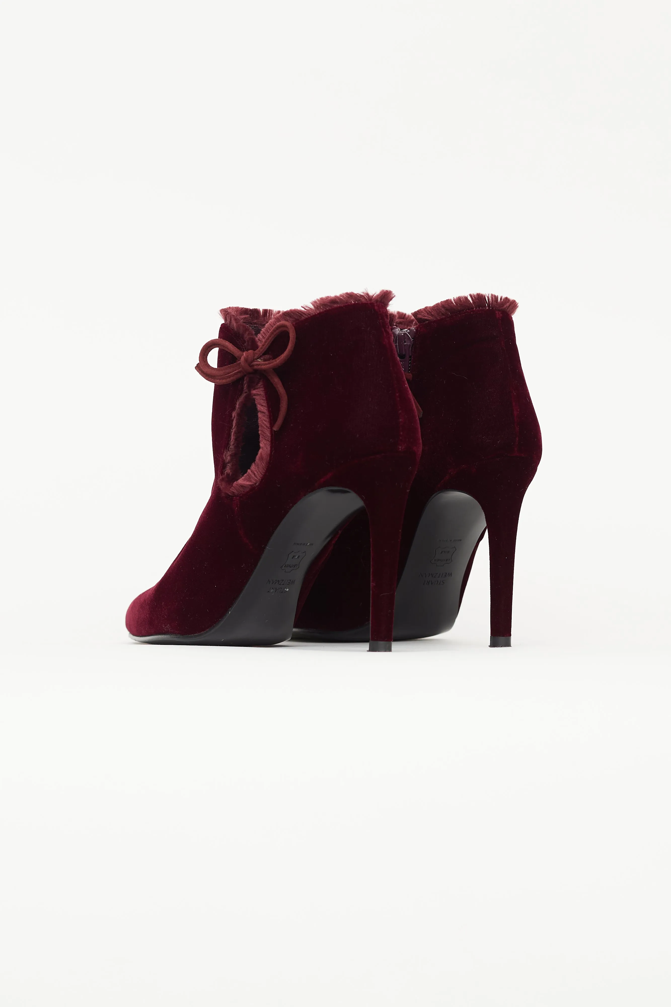 Burgundy Velvet Lashes Boot