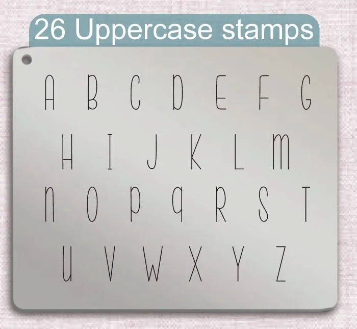 Call Me Maybe Metal Letter Stamps, full Alphabet.