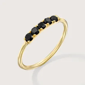 Candy Gold Ring Black Diamonds