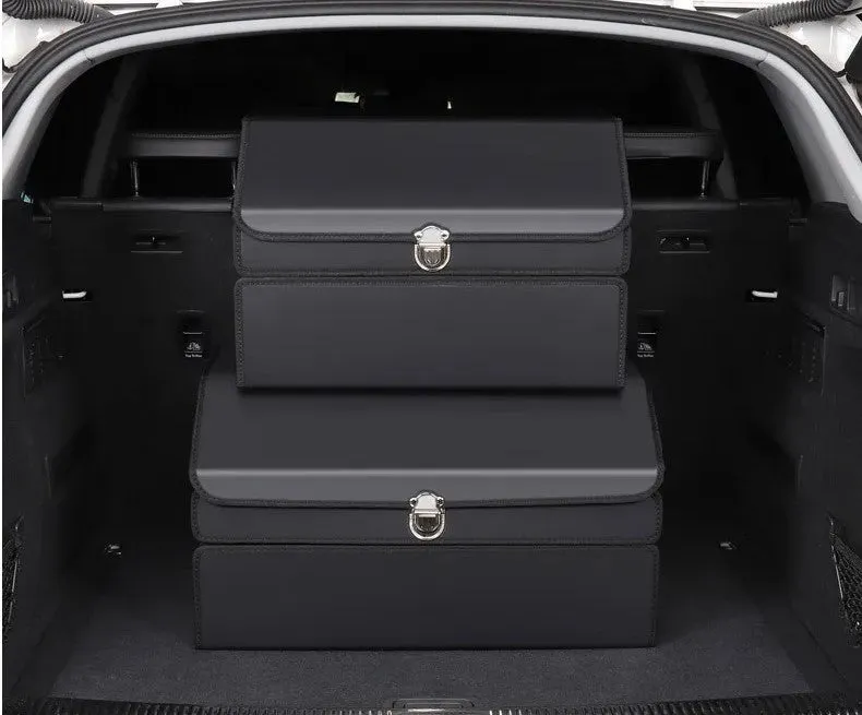 Car Trunk Organizer – Transform Your Vehicle with This Stylish Multi-Functional Leather Storage Bag for Effortless Tidying and Tool Management