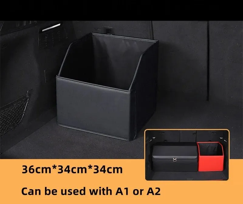 Car Trunk Organizer – Transform Your Vehicle with This Stylish Multi-Functional Leather Storage Bag for Effortless Tidying and Tool Management