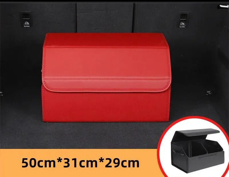 Car Trunk Organizer – Transform Your Vehicle with This Stylish Multi-Functional Leather Storage Bag for Effortless Tidying and Tool Management