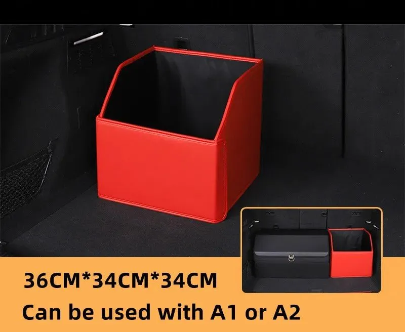 Car Trunk Organizer – Transform Your Vehicle with This Stylish Multi-Functional Leather Storage Bag for Effortless Tidying and Tool Management