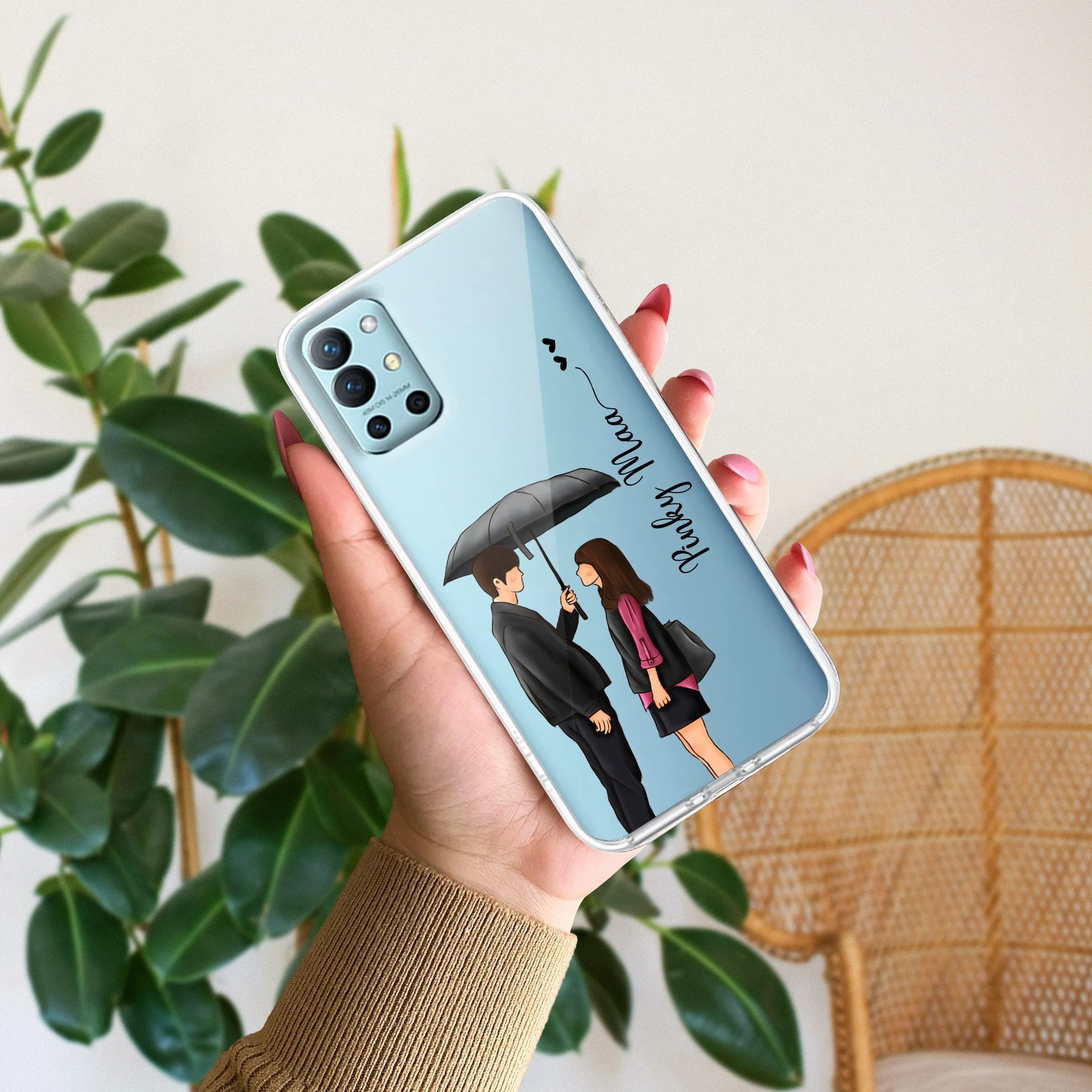 Caring Couple Customize Transparent Silicon Case For OnePlus