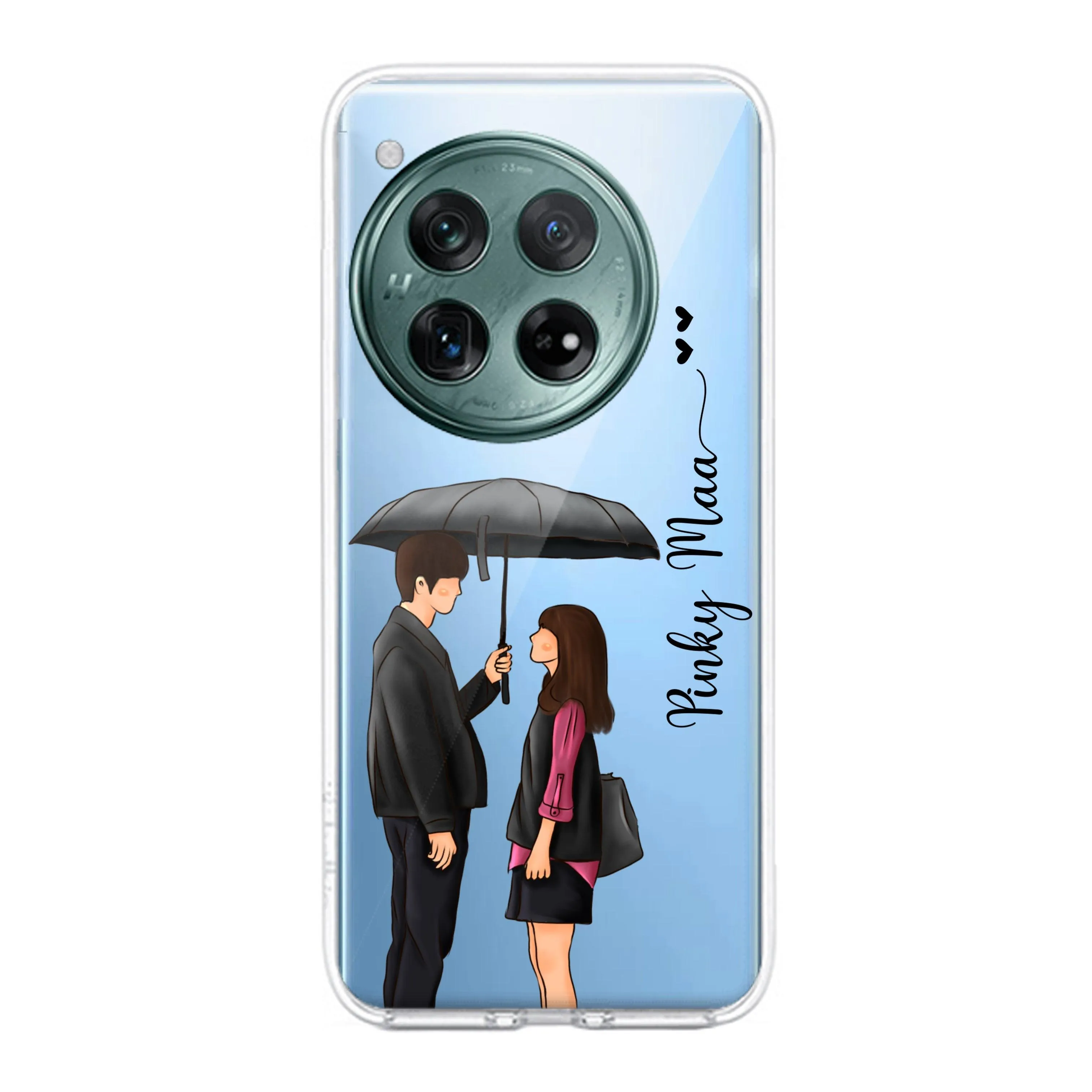 Caring Couple Customize Transparent Silicon Case For OnePlus