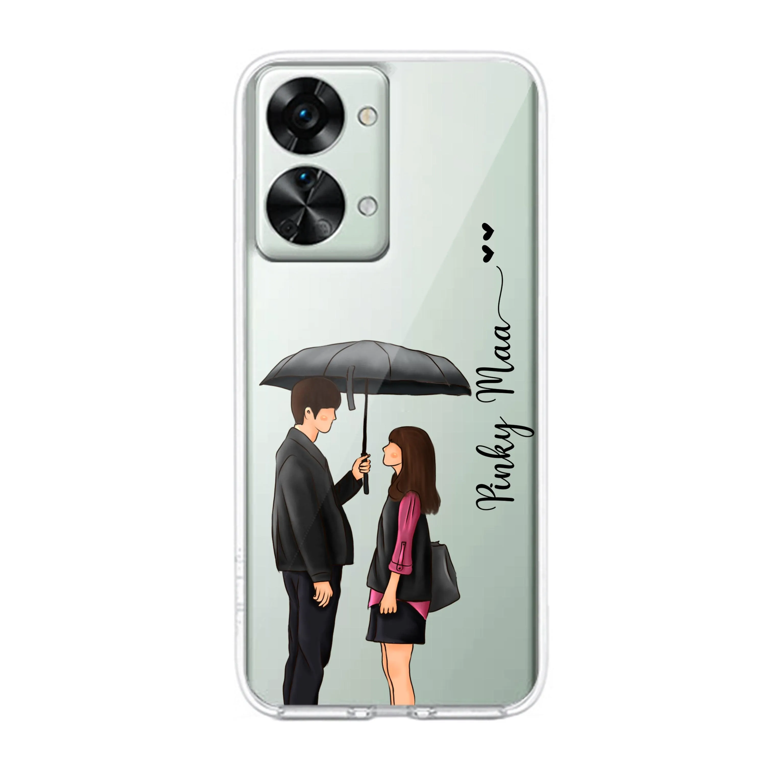 Caring Couple Customize Transparent Silicon Case For OnePlus