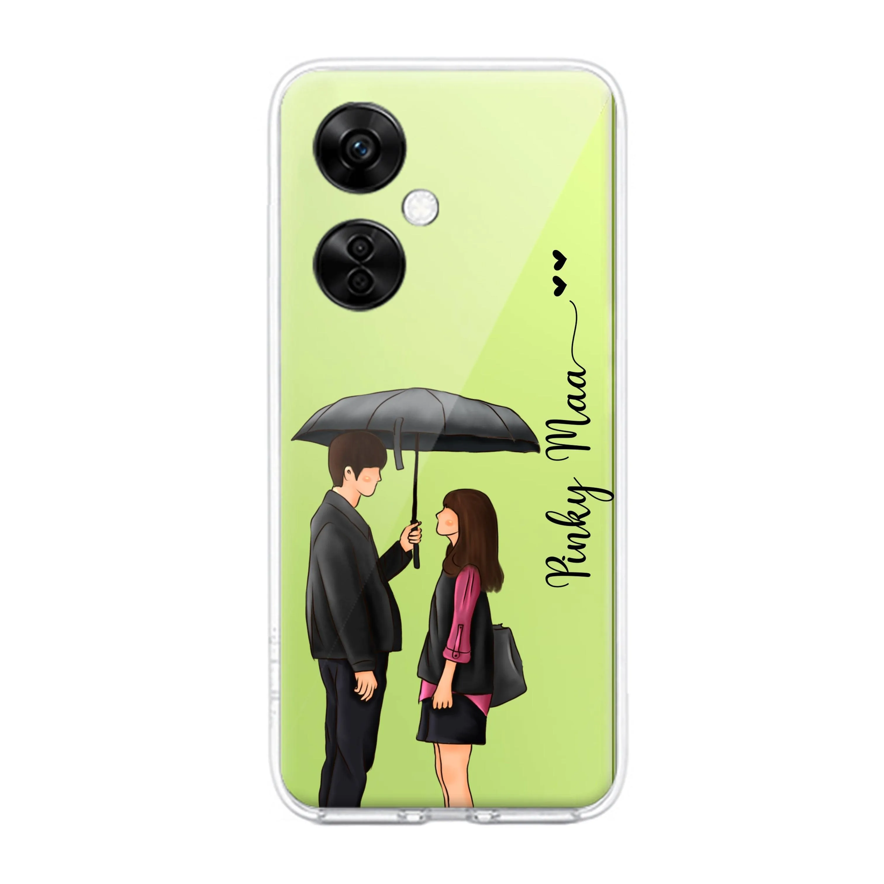 Caring Couple Customize Transparent Silicon Case For OnePlus