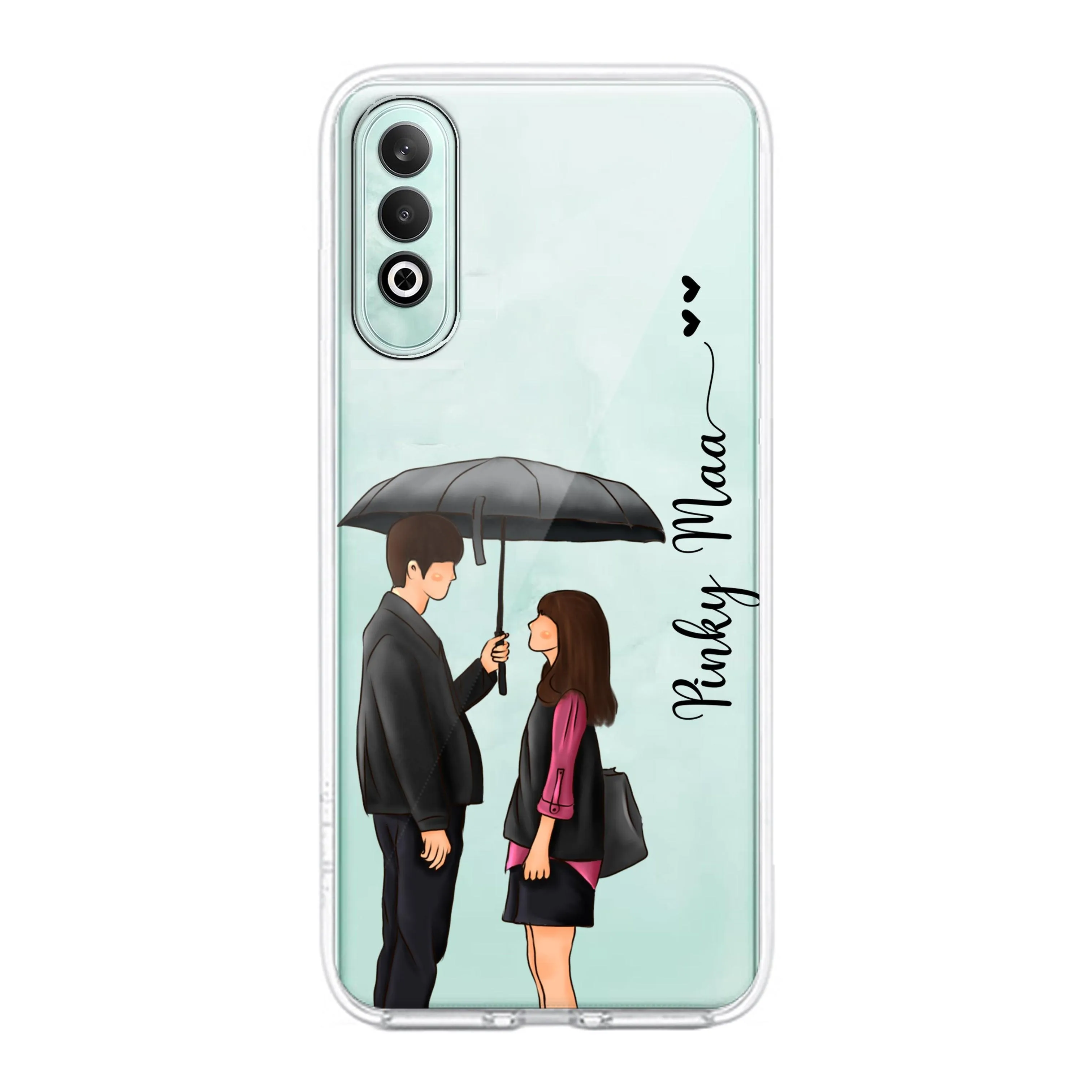 Caring Couple Customize Transparent Silicon Case For OnePlus