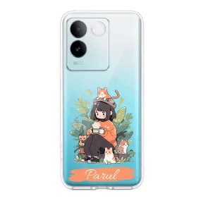 Cat Lover Customize Transparent Silicon Case For iQOO