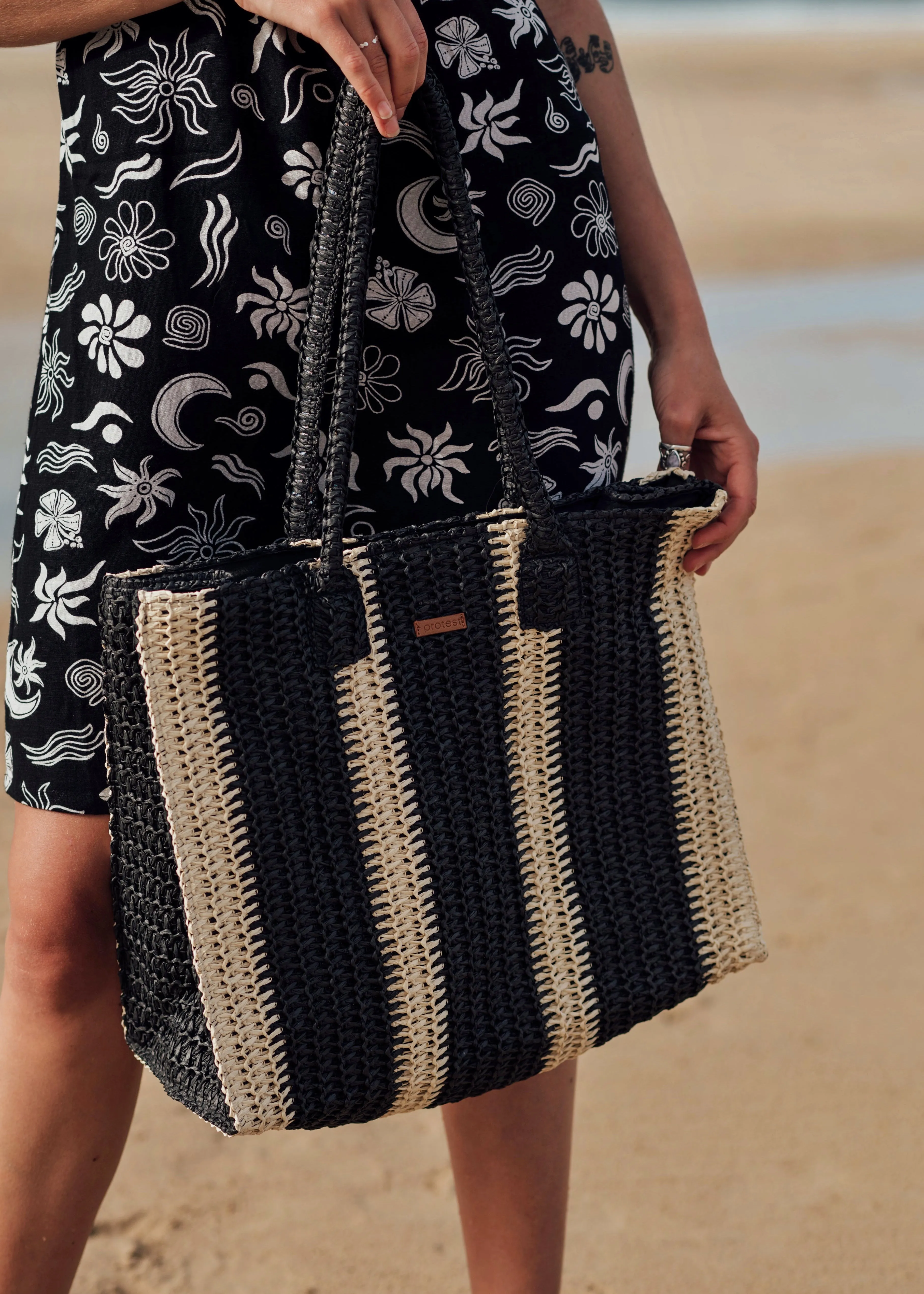 Catla Woven Beach Tote Bag