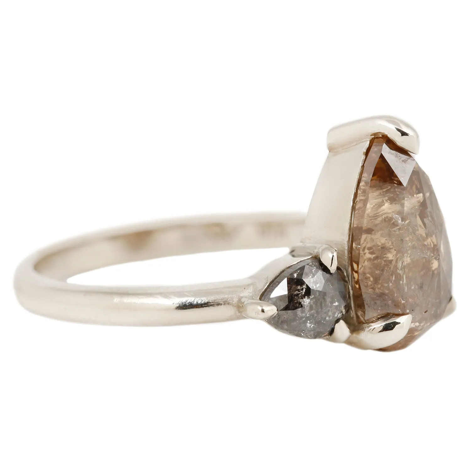 Champagne Pear Diamond Ring