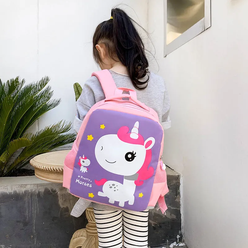 Children's School Bag Boys And Girls Dinosaur Cartoon Cute Kindergarten Backpack Ultralight Waterproof Unicorn Backpack