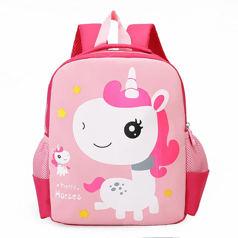 Children's School Bag Boys And Girls Dinosaur Cartoon Cute Kindergarten Backpack Ultralight Waterproof Unicorn Backpack