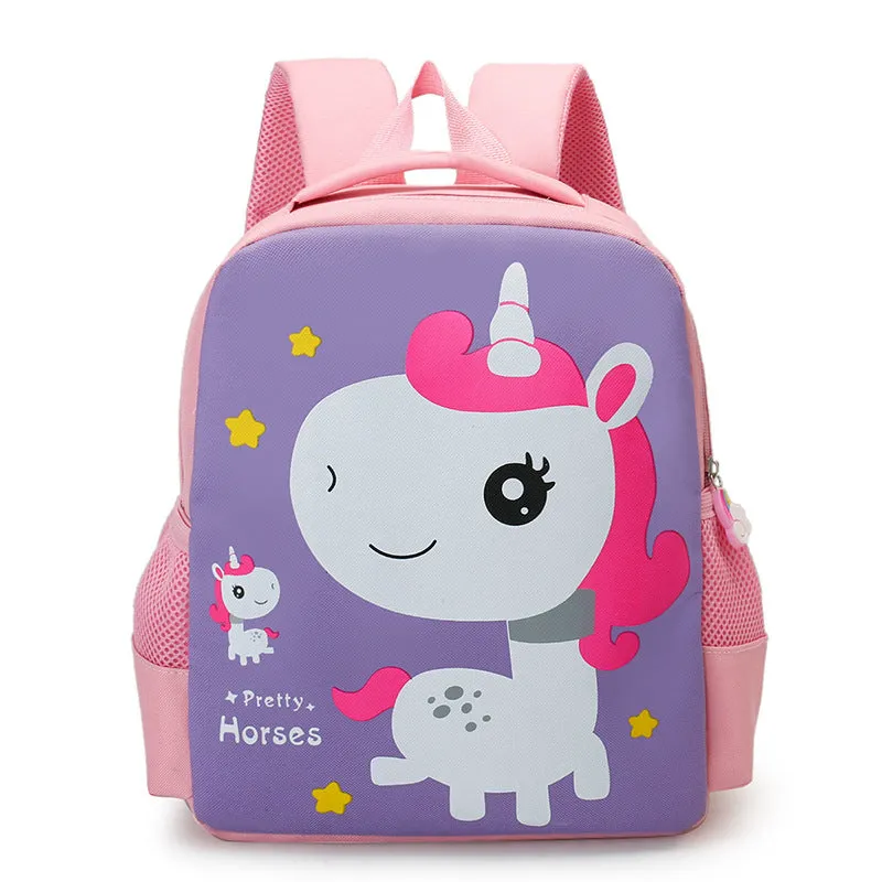 Children's School Bag Boys And Girls Dinosaur Cartoon Cute Kindergarten Backpack Ultralight Waterproof Unicorn Backpack