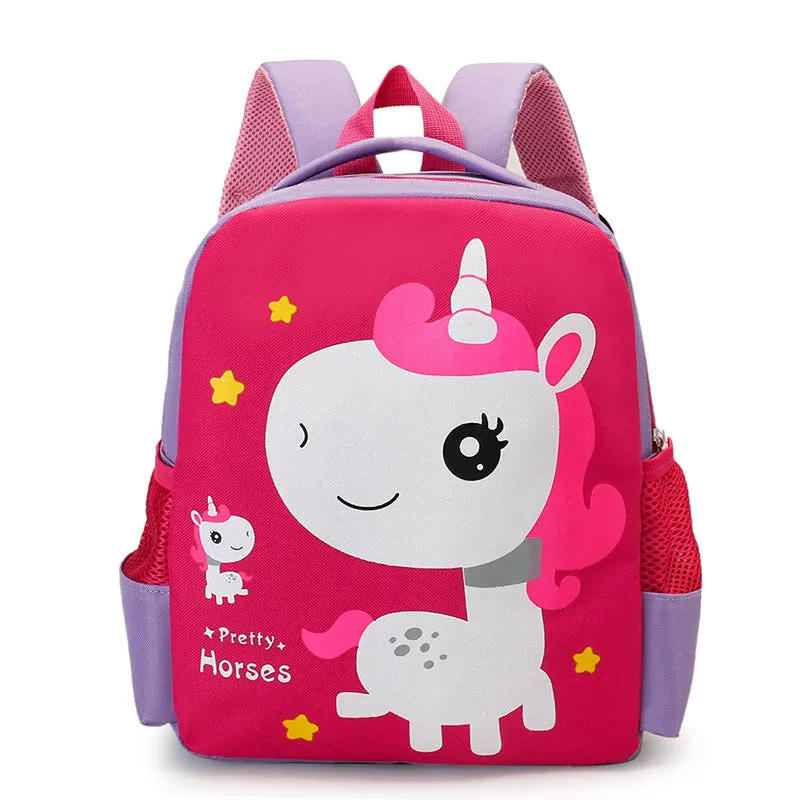 Children's School Bag Boys And Girls Dinosaur Cartoon Cute Kindergarten Backpack Ultralight Waterproof Unicorn Backpack